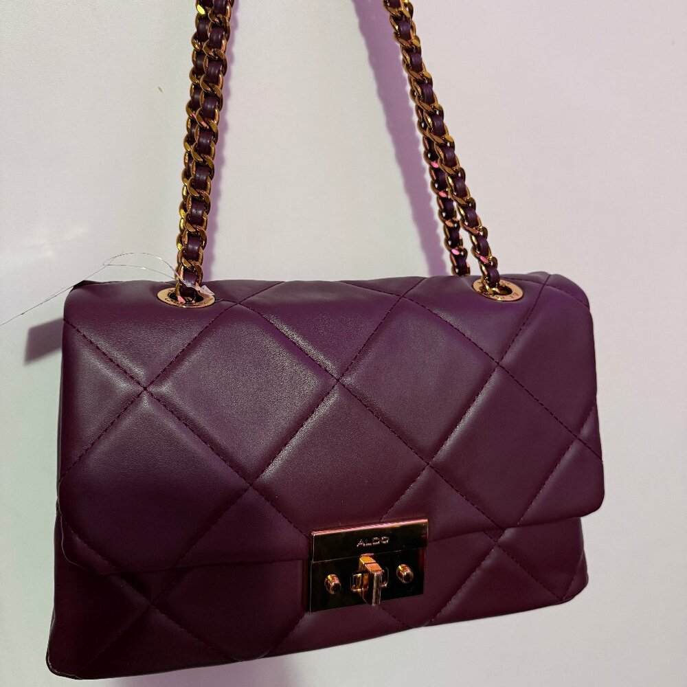 ALDO Quilted Double Chained Cross Body Bag
